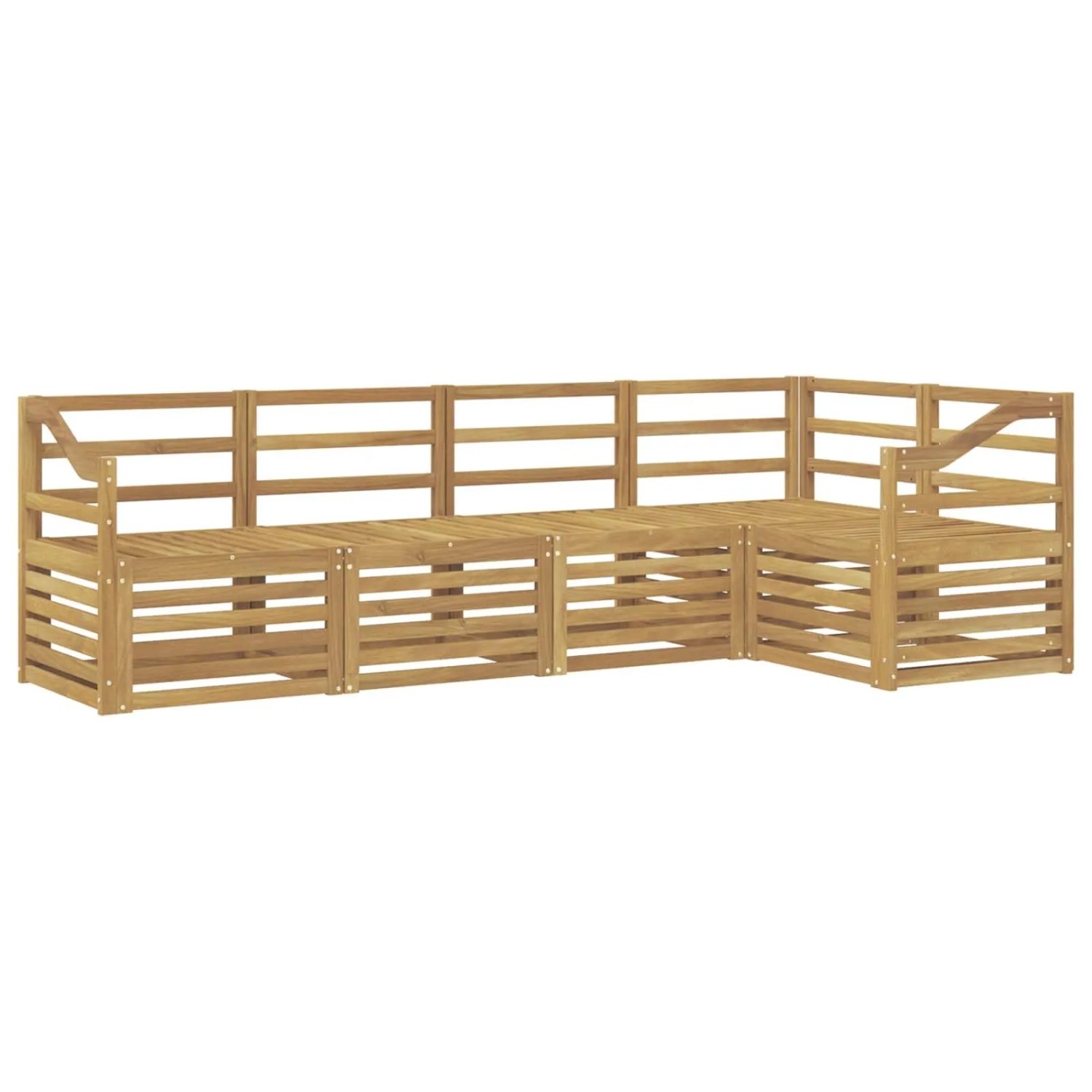 vidaXL Outdoor-Sofagarnitur 5-Tlg Weiß 245 x 126,5 x 73 cm 3391849