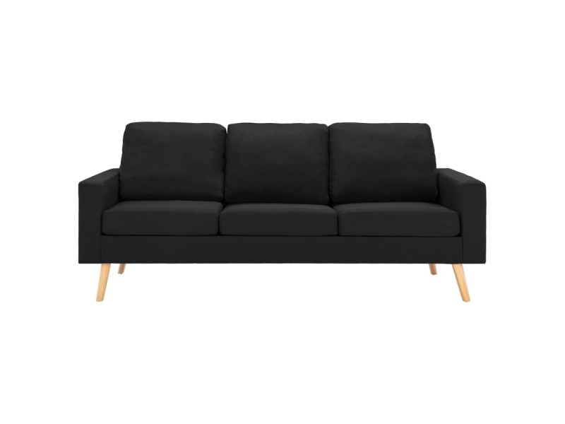 vidaXL 3 Sitzer Sofa Schwarz Stoff Modell 4 kaufen bei OBI