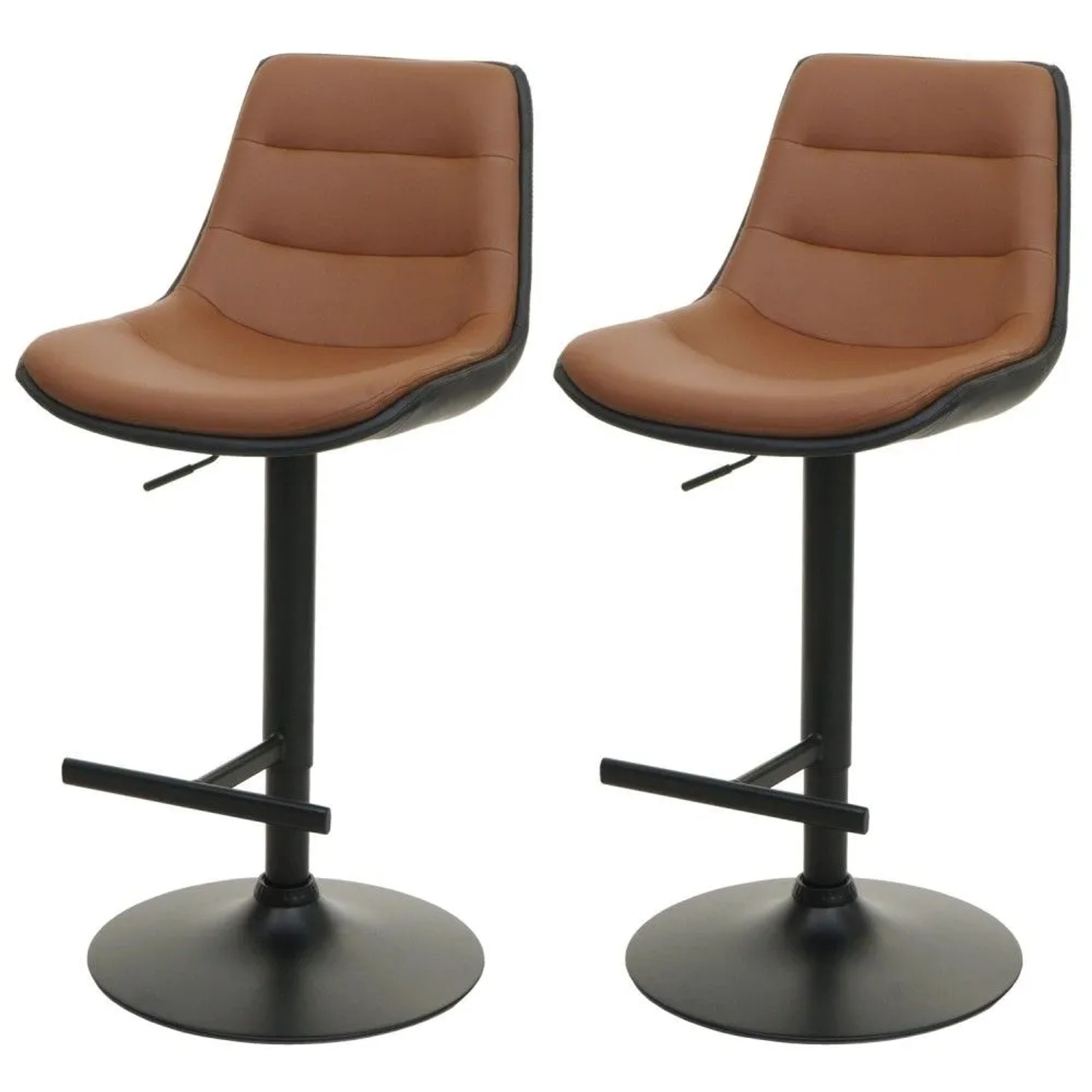 MCW Barhocker L85 2er-Set Braun