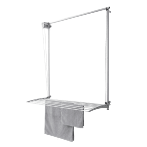 Foxydry Wand Wäscheständer Klappbar Grau Trockenlänge 6,4 m Maß 88 cm