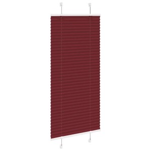 Bordeauxrotes Plissee 65x100 cm aus Polyester für Fenster. Bietet Sicht- und Sonnenschutz.