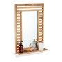 Relaxdays Badspiegel Walnussholz Natur Mit Ablage 70 cm x 50 cm x 12 cm 2,7 kg