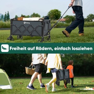 Sekey Bollerwagen Faltbar Klein 80KG Grau