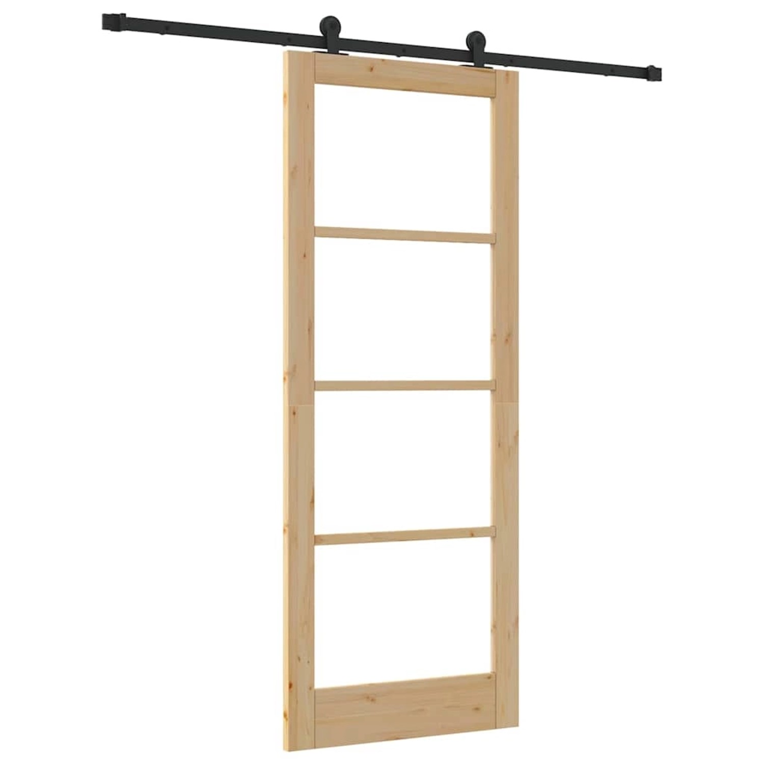 vidaXL Schiebetür ORKDAL Braun 83 x 211 cm Holz und Metall 3332027 günstig online kaufen