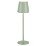 Grüne LED-Akku-Tischleuchte Euria von Just Light, 37 cm hoch, für Innen & Außen.