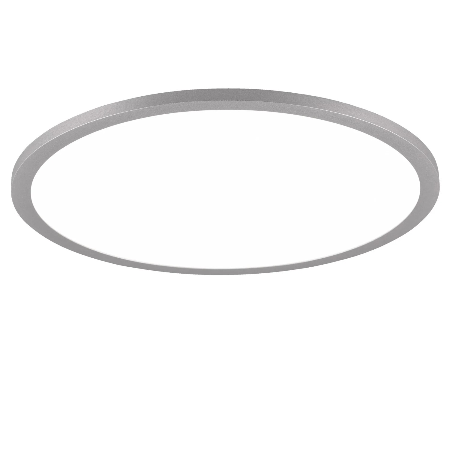 Titanfarbene Trio LED Deckenleuchte Yuma, Ø 40 cm, dimmbar und mit Fernbedienung.