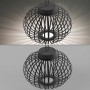 Schwarze LED Akku-Pendelleuchte Akuba, 33 cm, für Innen & Außen. Dekorative Außenleuchte.