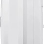 Weiße Homematic IP Alarmsirene für Innenräume, Seitenansicht. Hausautomation für akustische und optische Signale.