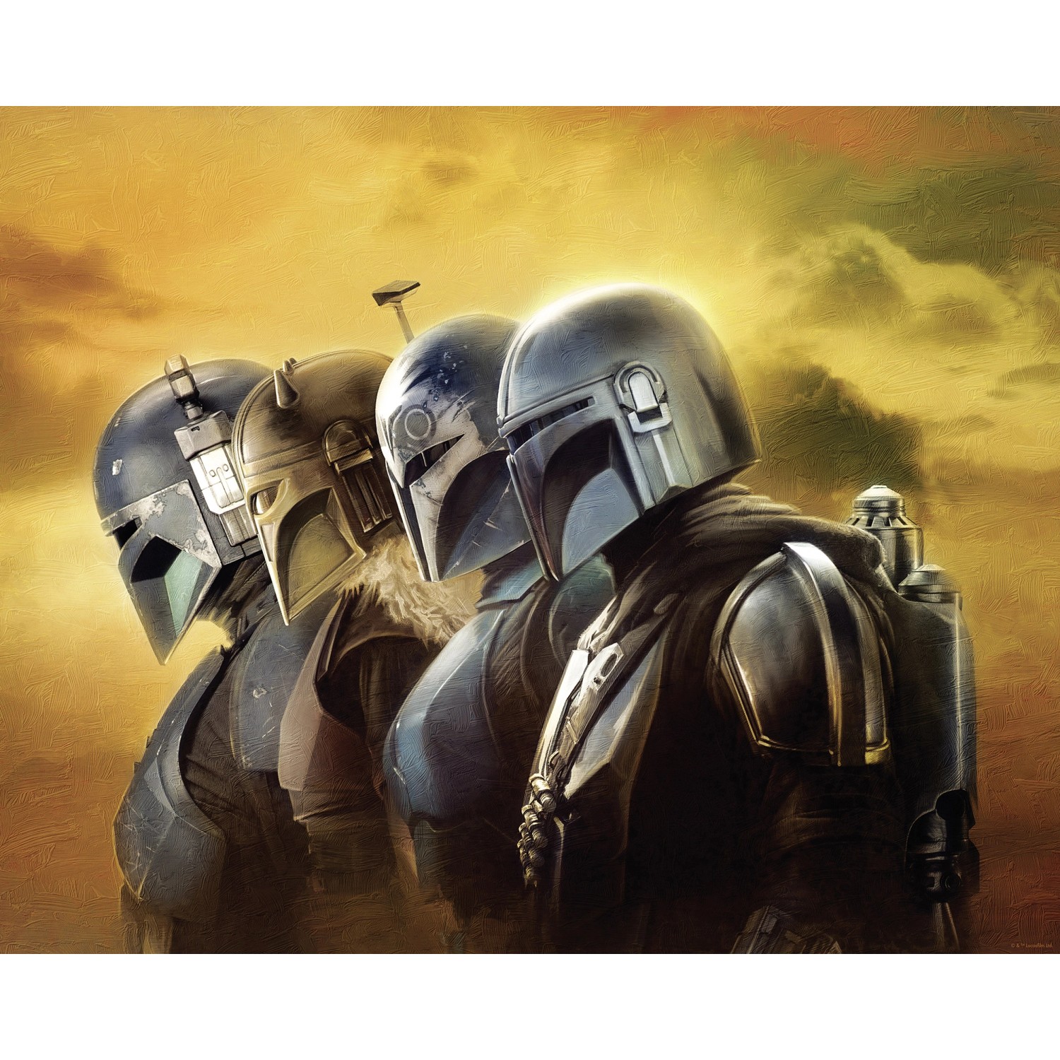 Komar Wandbild Star Wars The Mandalorian Line Up 40 cm x 50 cm Gelb günstig online kaufen