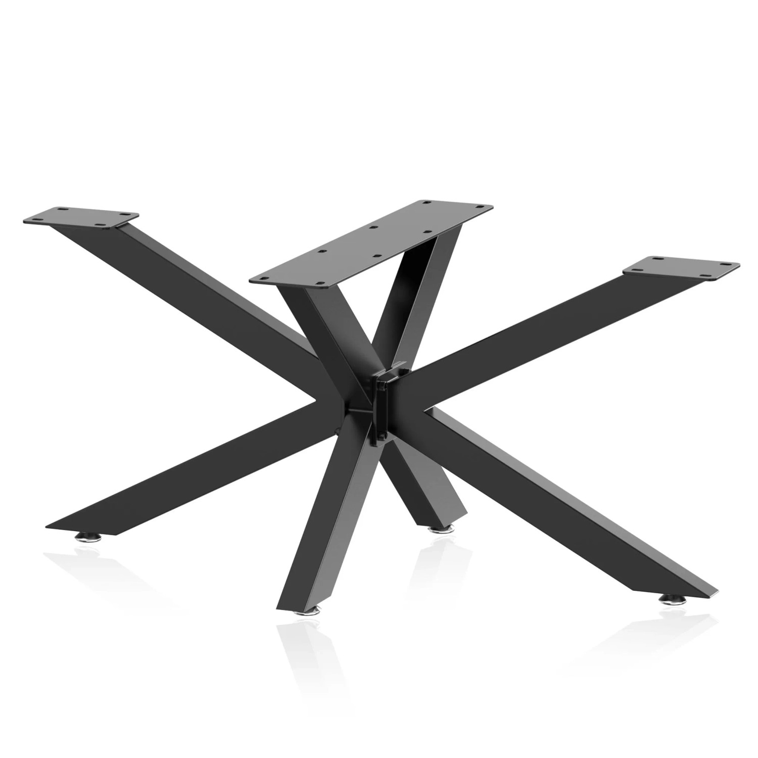 Wiltec Xpotool Tischbeine Spider-Profil 43X58X98Cm Schwarz Tischkufen Tischgestell