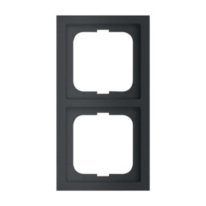 Busch-Jaeger Future Linear 2-fach Rahmen, schwarz matt für Schalter und Steckdosen.