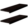 vidaXL Treppenstufen 2 Stk Dunkelbraun 80x30x2 cm Massivholz Eiche 3283803_3