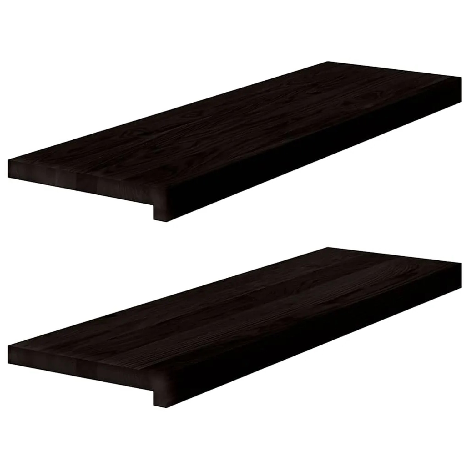 vidaXL Treppenstufen 2 Stk Dunkelbraun 80x30x2 cm Massivholz Eiche 3283803_3