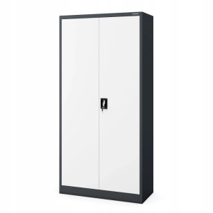 Jan Nowak Mehrzweckschrank Dawid 185 x 90 x 45 cm Anthracite Weiß