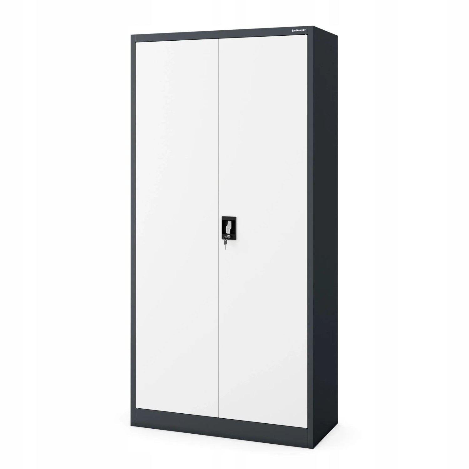 Jan Nowak Mehrzweckschrank Dawid 185 x 90 x 45 cm Anthracite Weiß