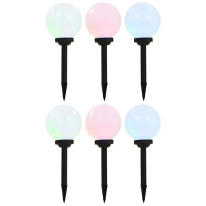 vidaXL Außen-Solarlampen 6 Stk LED Kugel 20 cm RGB 277126