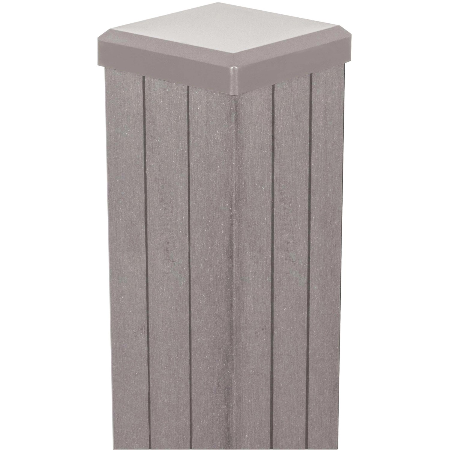 GroJa Fertigzaun-Pfosten zum Aufdübeln 7 cm x 7 cm x 190 cm Bi-Color Sand