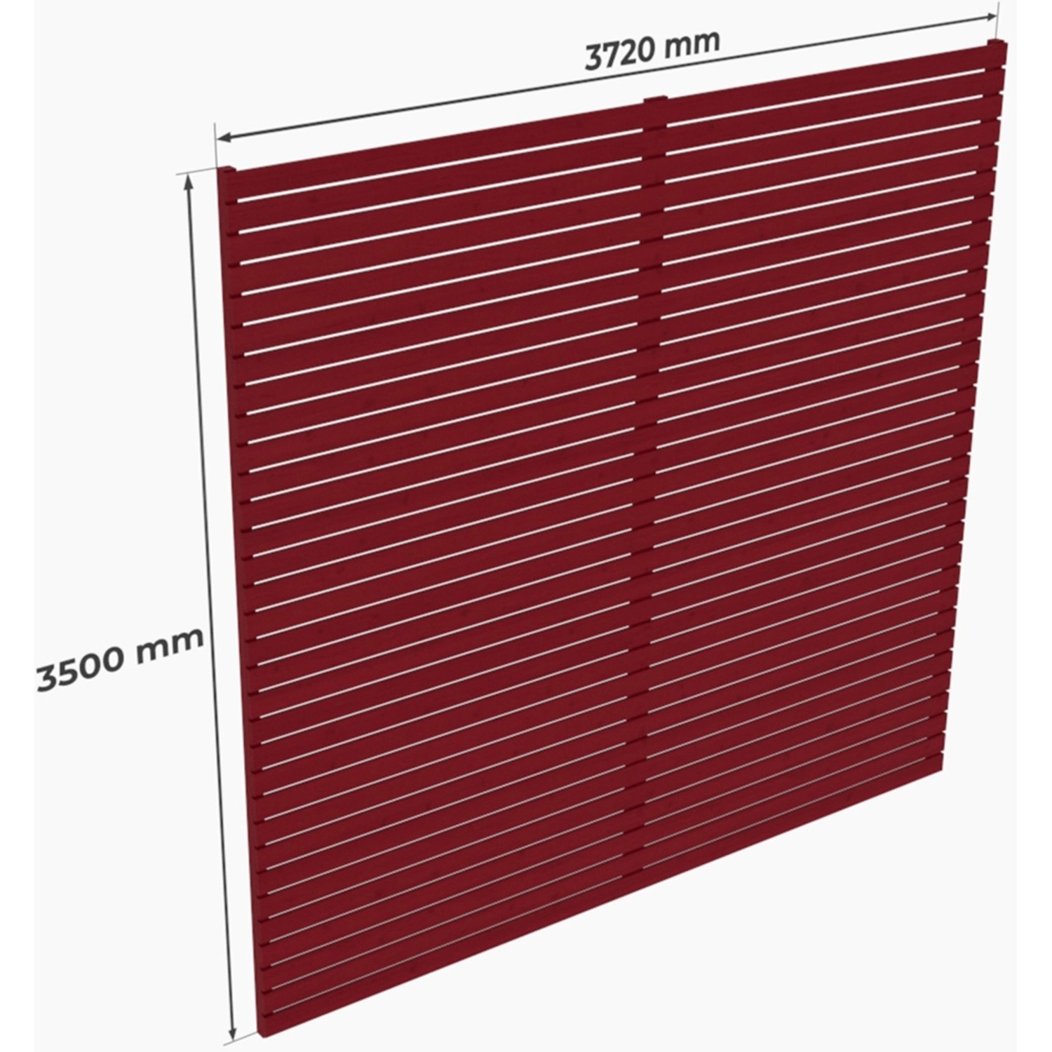 Holzbrüder Carport-Rückwand Ralf Fichte 350 cm x 372 cm Oxidrot günstig online kaufen