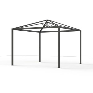 Siena Garden Pergola Comuna Basis, 315x315x301 cm, Aluminium-Gestell für Lauben und Pavillons.