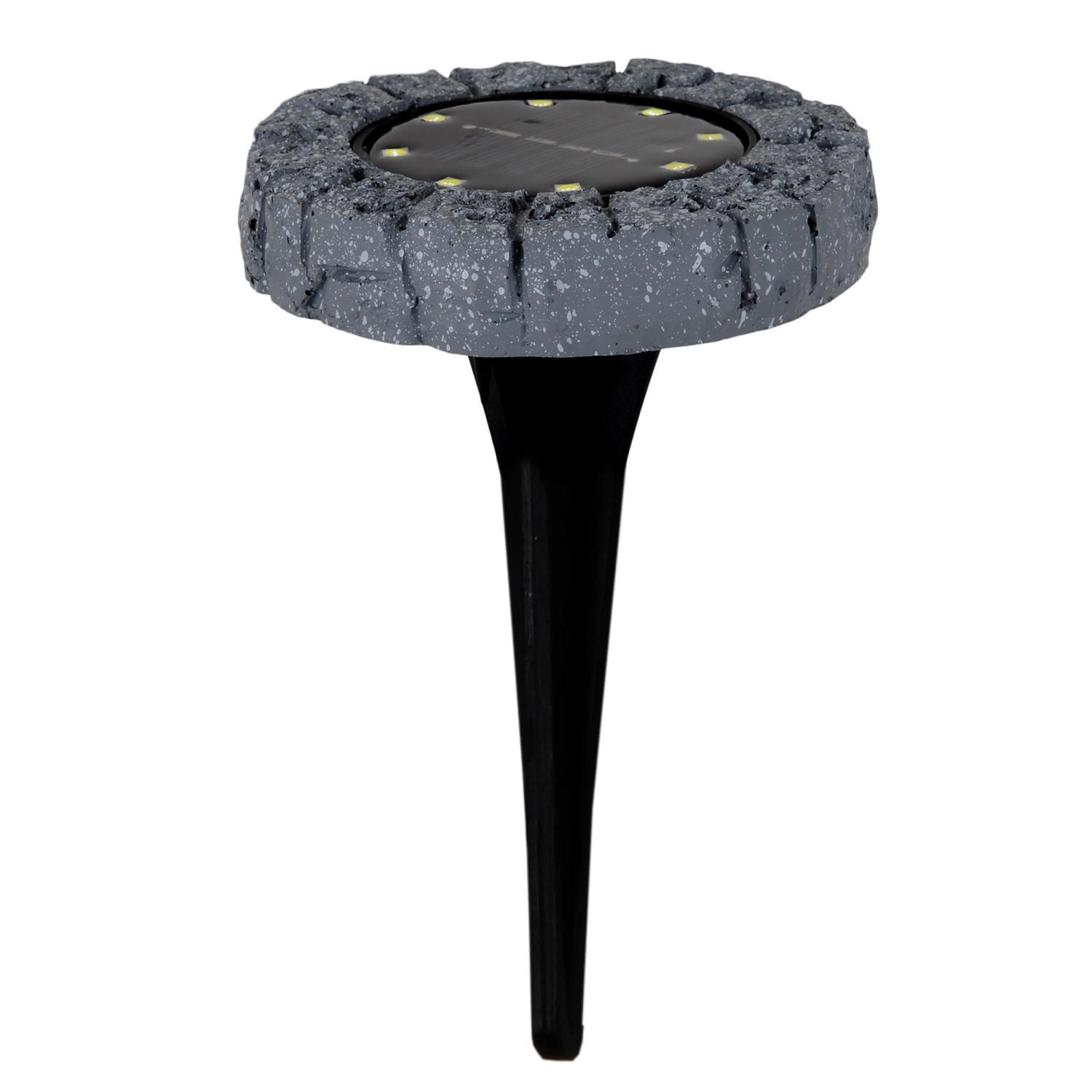 Näve LED-Solar-Boden-Erdspieß Kian Grau Ø 12 cm x 12,5 cm 3er-Set günstig online kaufen