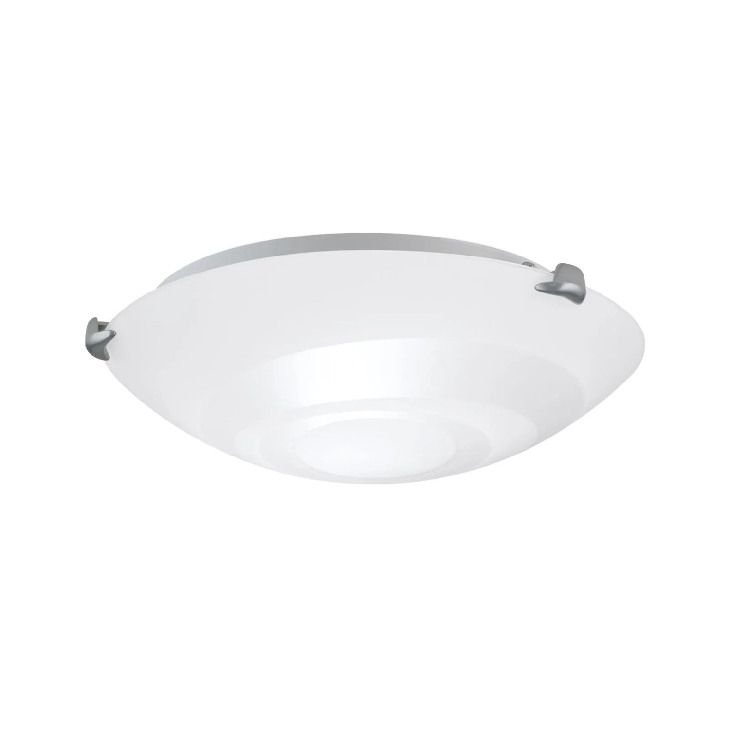 Orion Leuchten Deckenleuchte Opalglas mit Muster 30 cm Chrom