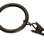 Gardinia Gardinenring Europa, Bronze, mit Clip zur Befestigung an Gardinen, 10er-Pack.