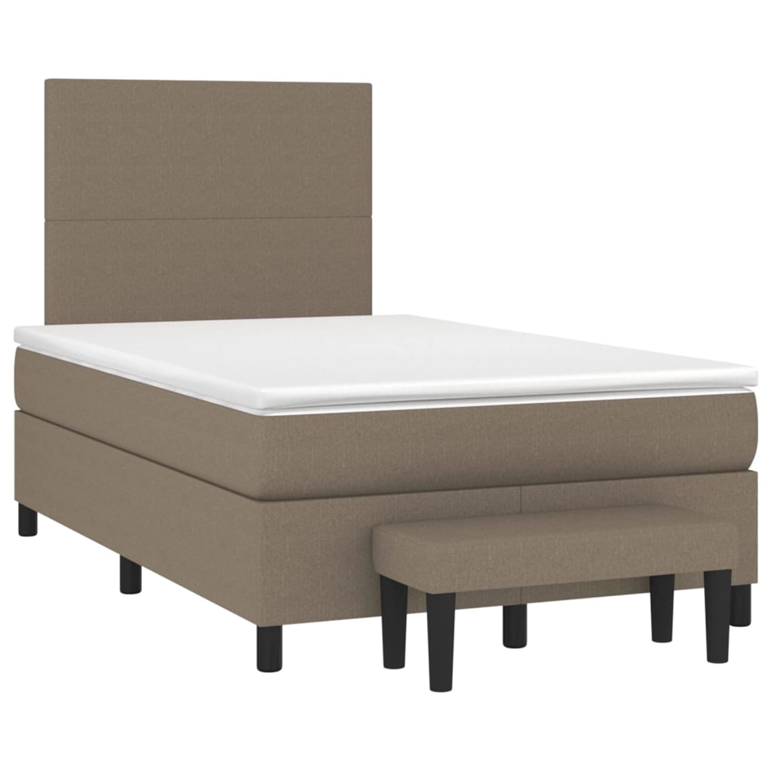 vidaXL Boxspringbett mit Matratze Taupe 120x190 cm Stoff2100634 günstig online kaufen