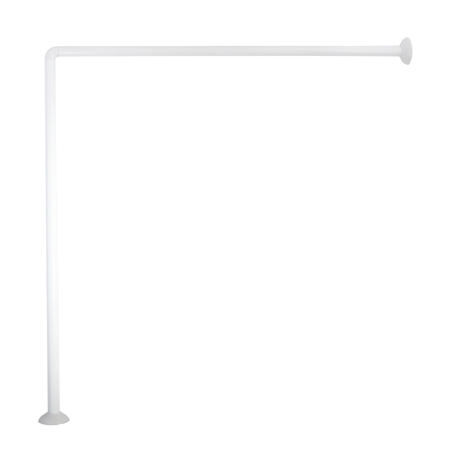 MSV Eck-Duschstange 80 cm x 80 cm Weiß günstig online kaufen