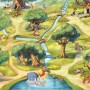 Disney Fototapete Wald, grüne Landschaft mit Winnie Puuh und seinen Freunden.
