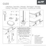 Montageanleitung für MSV WC-Sitz Cleo, MDF beige, mit Edelstahl-Scharnieren.