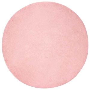 vidaXL Kunstfell Hasen Teppich Olite Rosa Ø 120 cm Polyester 42021713