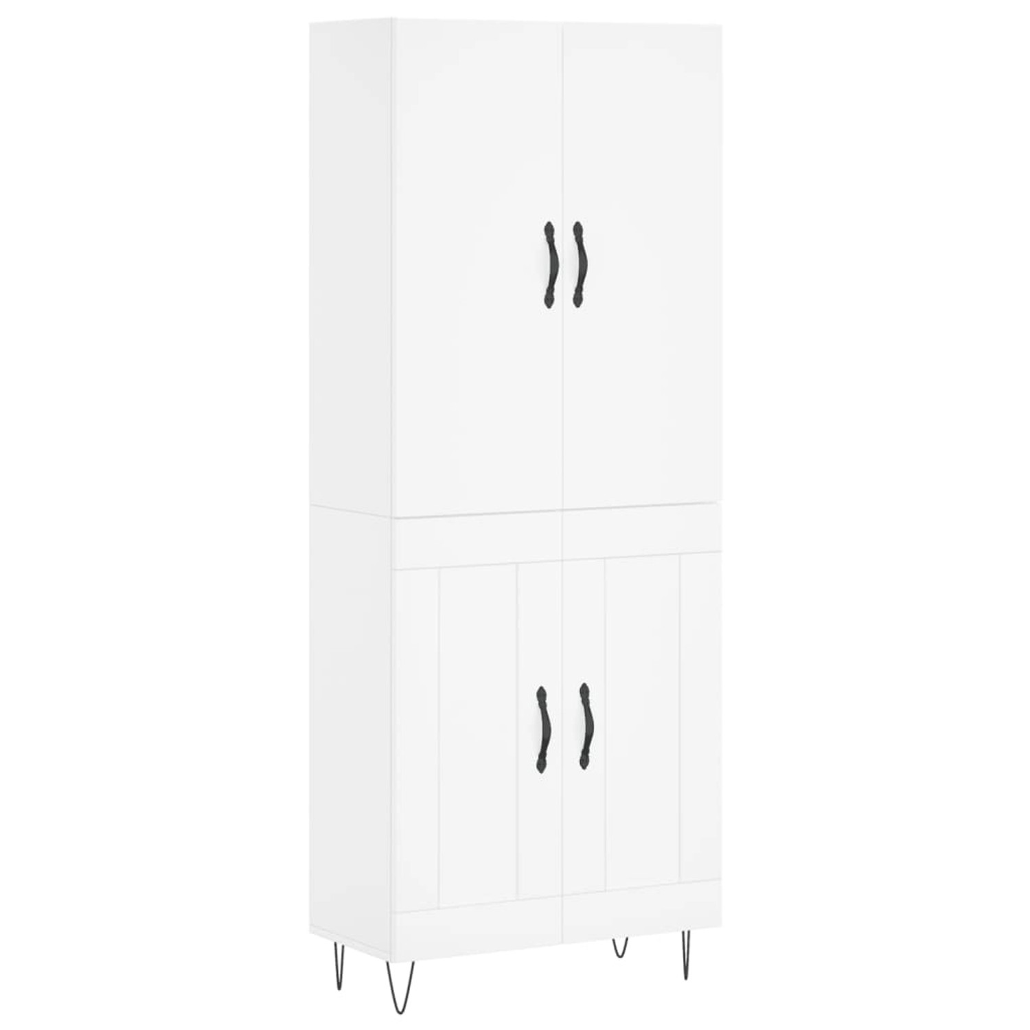 vidaXL Highboard Weiß 69,5x34x180 cm Holzwerkstoff 3198073 günstig online kaufen