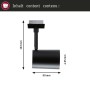 Paulmann URail Schienenspot Luxe, schwarz matt, mit Maßen 163x90x65mm. LED-Systemleuchte.