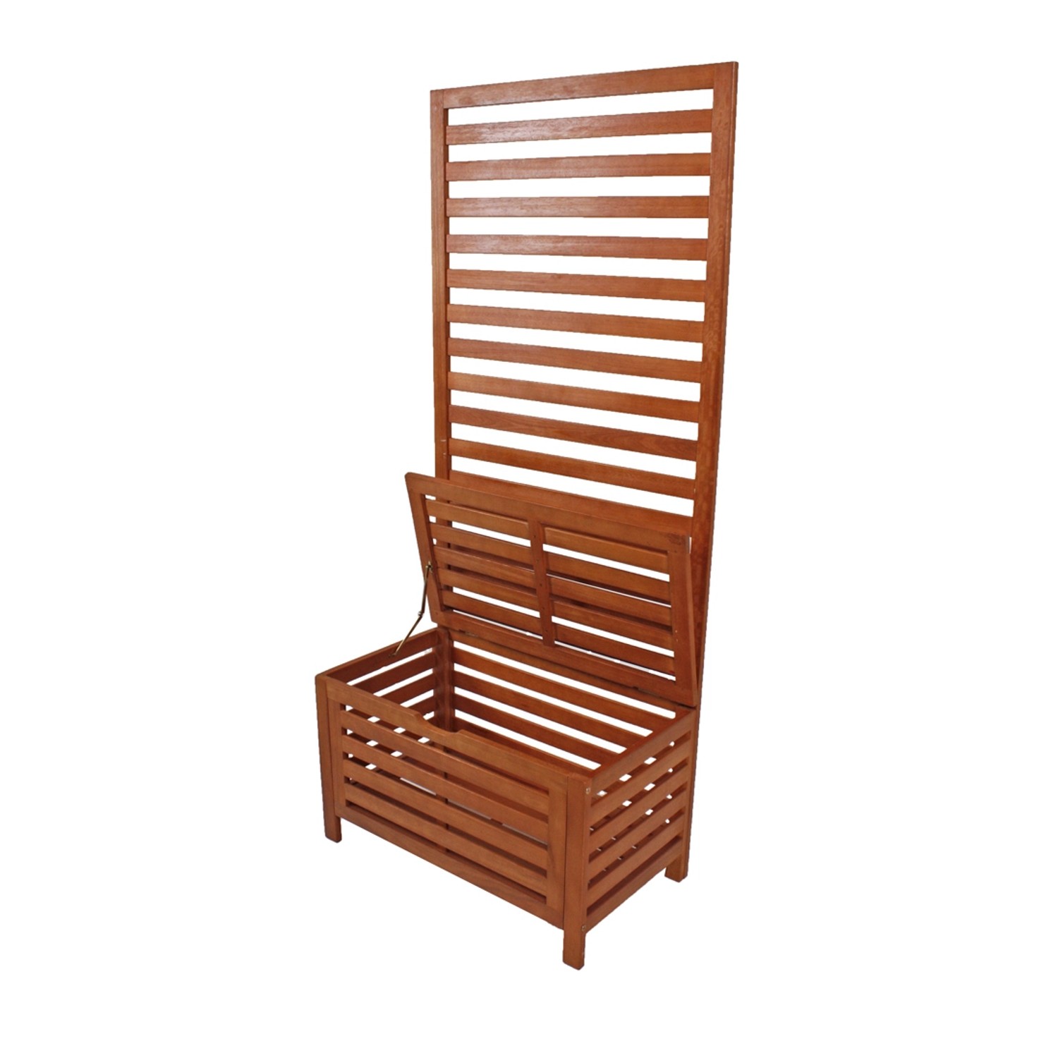 Jardinion Sichtschutz mit Bank 45cm x 80cm x 180cm Eukalyptus Braun Gartent günstig online kaufen