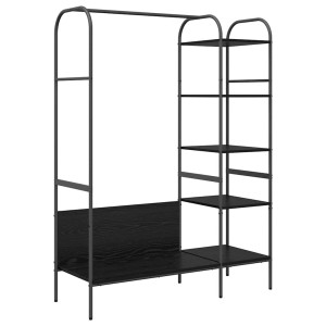 vidaXL Kleiderständer Schwarz 120 x 44 x 160 cm Holzwerkstoff 868445