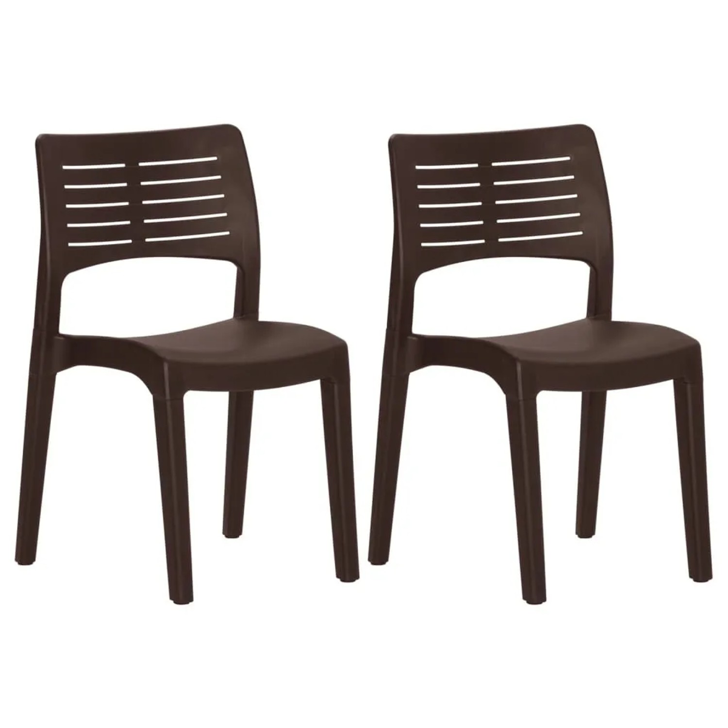 Furnicato Gartenstuhl Mokka Ergonomisch Stapelbar 50 X 51 X 82 Cm