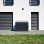 Trimetals Aufbewahrungsbox Stowaway, anthrazitfarbene Universalbox für Garten und Fahrräder, 138x89 cm.