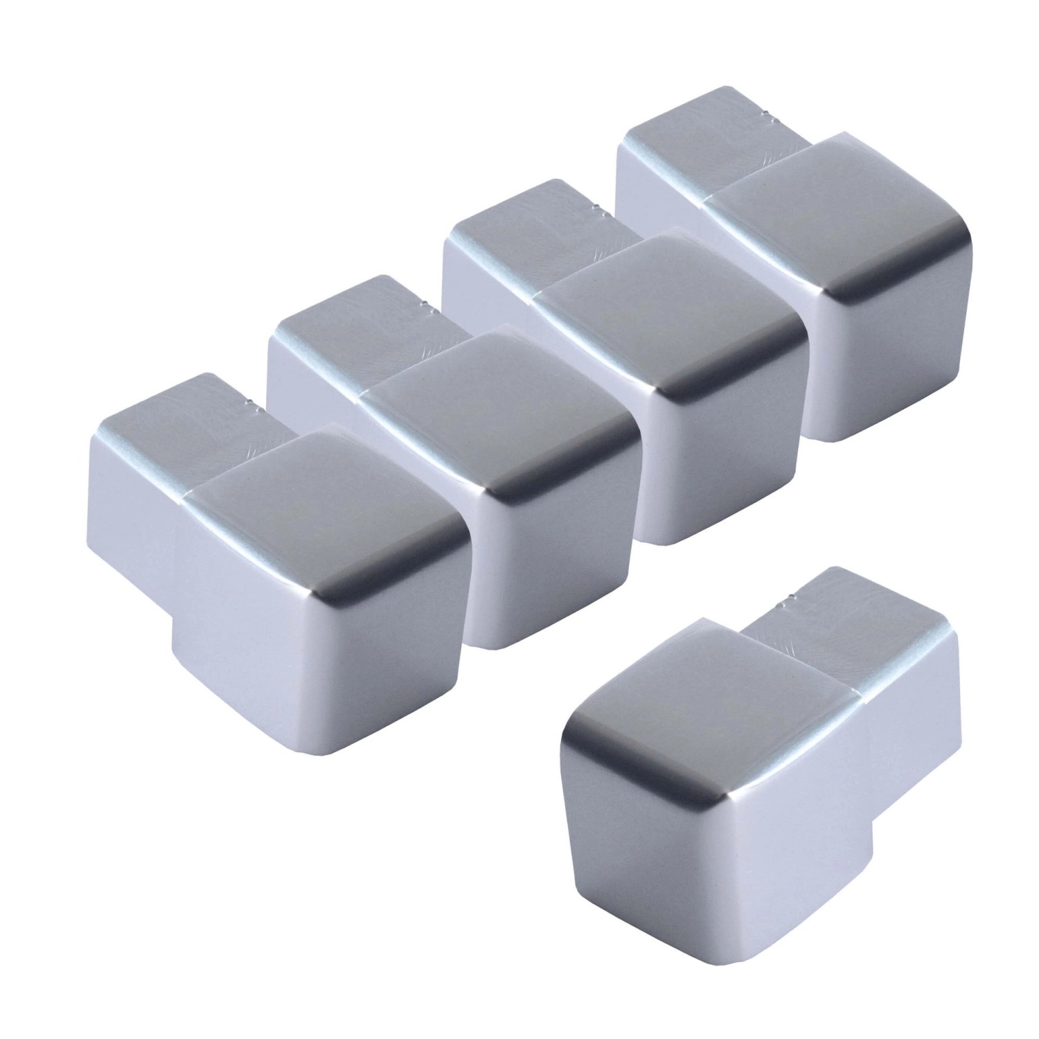 Dalsys Endstück Quadratprofil 5x 10mm Alu Eloxiert Chrom Glänzend günstig online kaufen