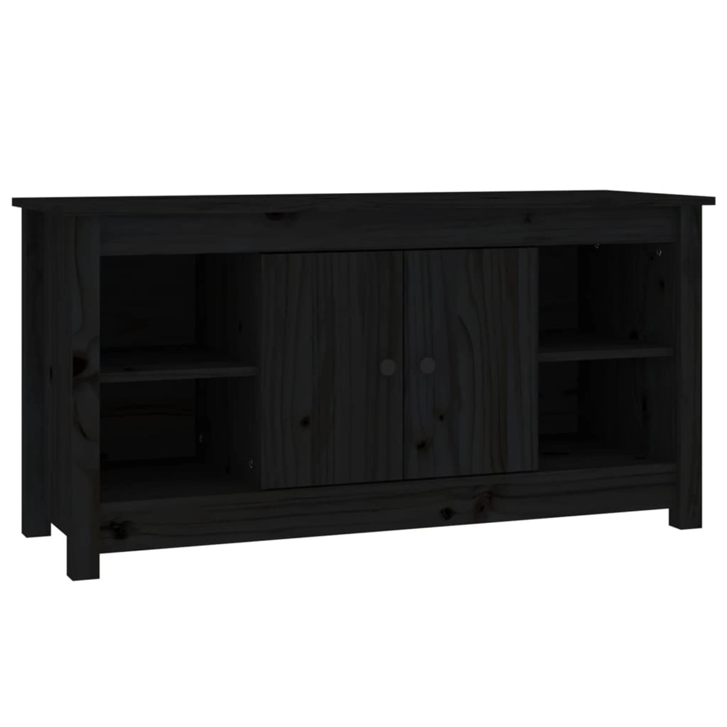 VidaXL TV-Schrank Schwarz 103x36,5x52 cm Massivholz Kiefür  Modell 1 günstig online kaufen