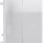 Weißer Homematic IP Rollladenaktor für Markenschalter, Unterputzmodul, Seitenansicht. Smart Home Hausautomation.