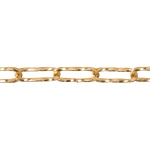 Conacord Zierkette aus Stahl, gedreht, Ø 3,5 mm, messingfarben.