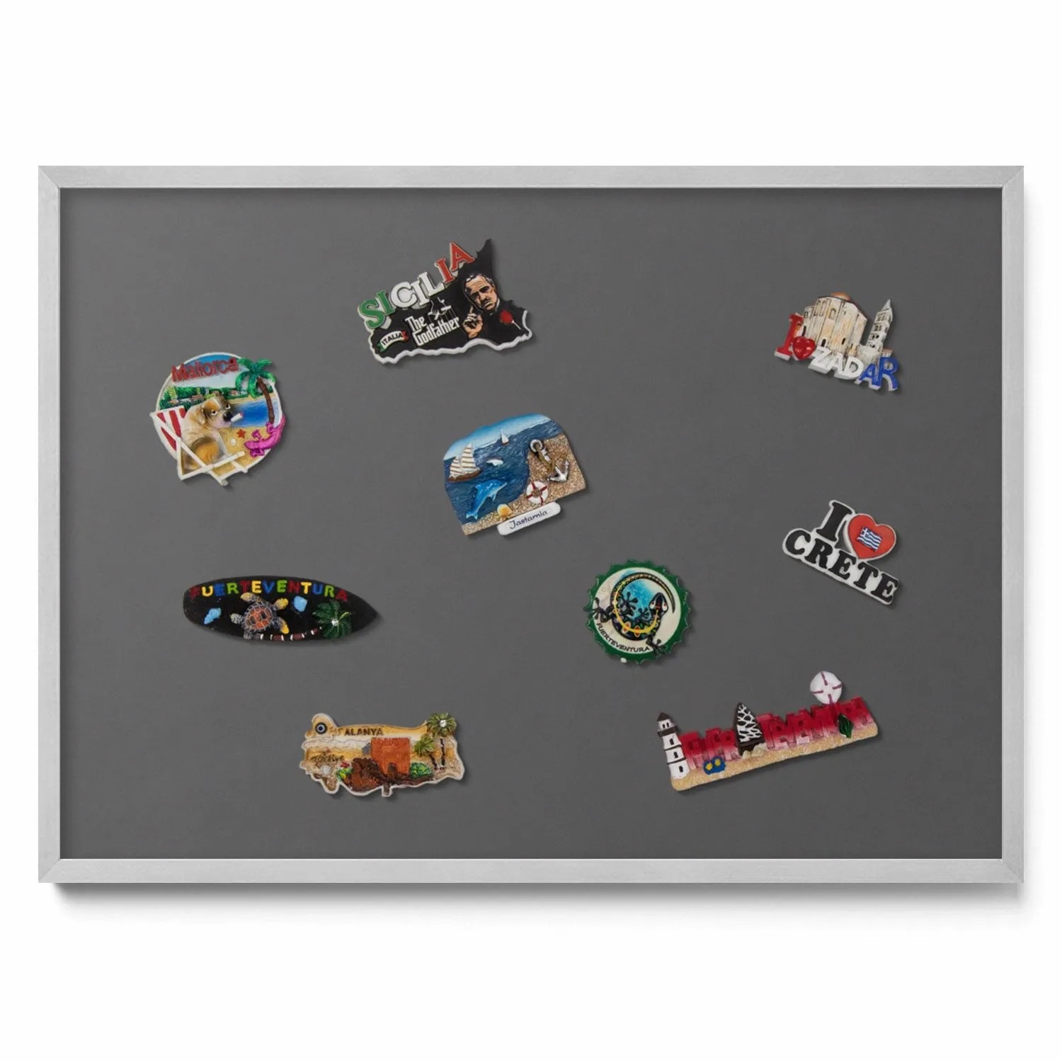 Tulup Magnettafel Magnetboard Metall Bedruckt Farbe Dunkelgrau 70x50 cm Wan günstig online kaufen