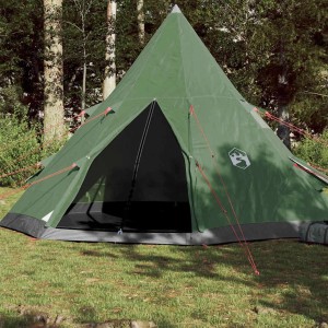 vidaXL Tipi-Campingzelt 4 Personen Grün Wasserdicht 94380