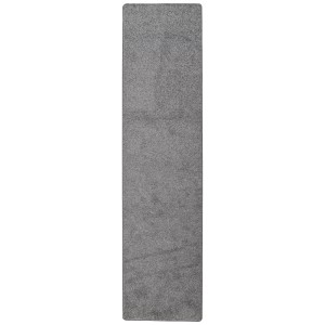 Grauer Snapstyle Hochflor Teppichläufer Mona, 80x160cm. Weicher Velours für Wohnbereiche.