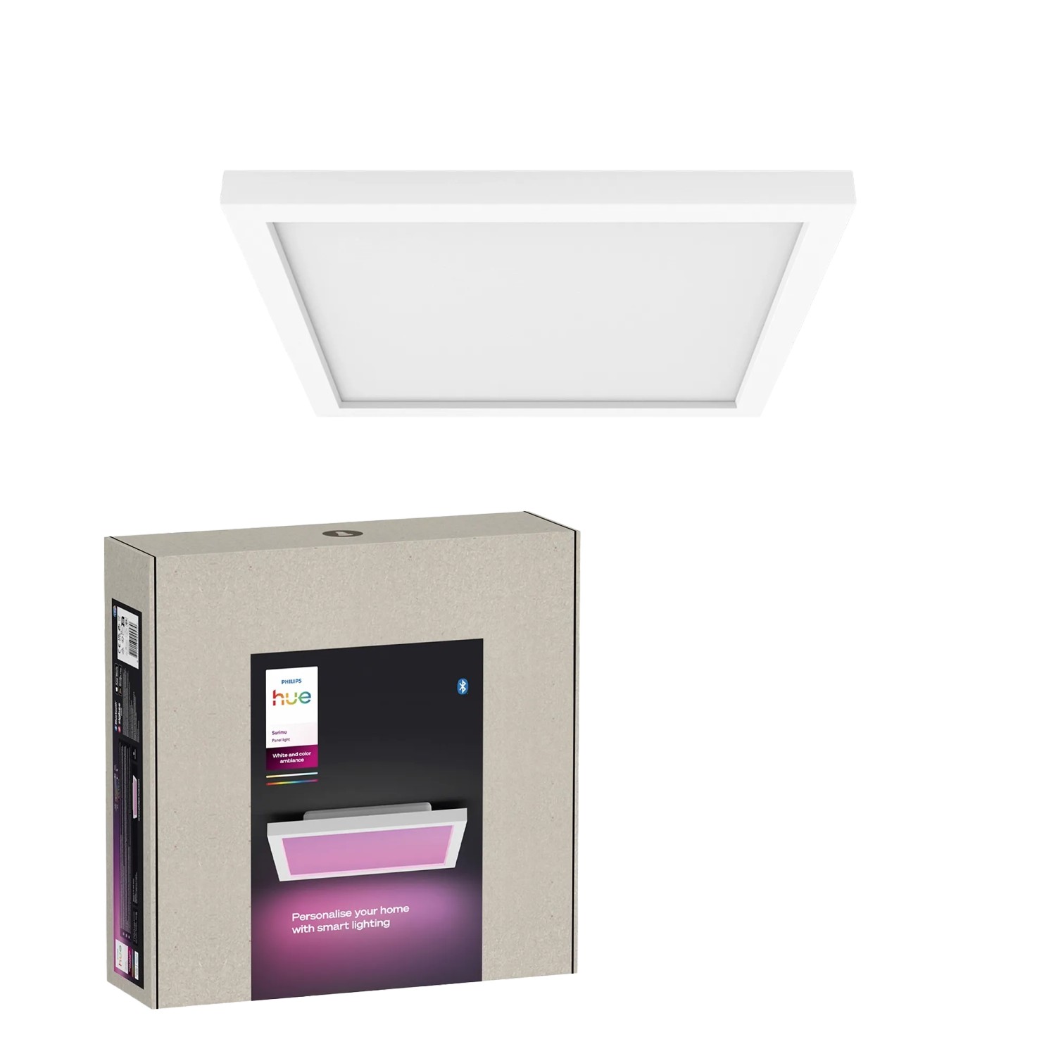 Philips Hue Smart-LED-Panelleuchte Surimu White & Color Ambiance 30 cm x 30 cm
