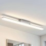 Dimmbare LED Deckenlampe Levke in Weiß, geeignet für Badezimmer mit Spritzwasserschutz.