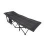 Mojawo Camping Feldbett, anthrazit, mit Kopfkissen und Tragetasche, 190x67x37cm.