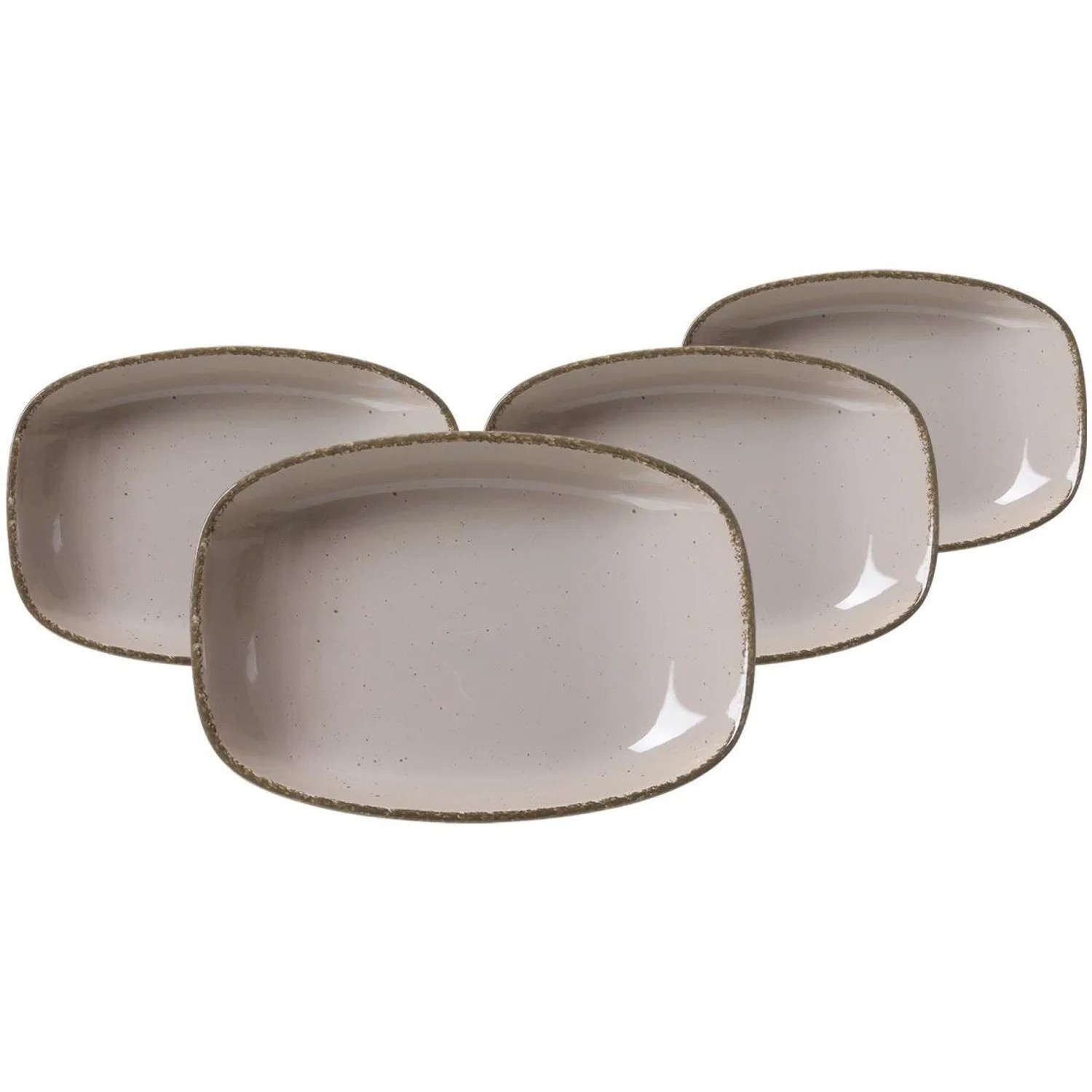Ritzenhoff & Breker Casa Suppenteller 23,5 x 16 cm 4er Set Nougat