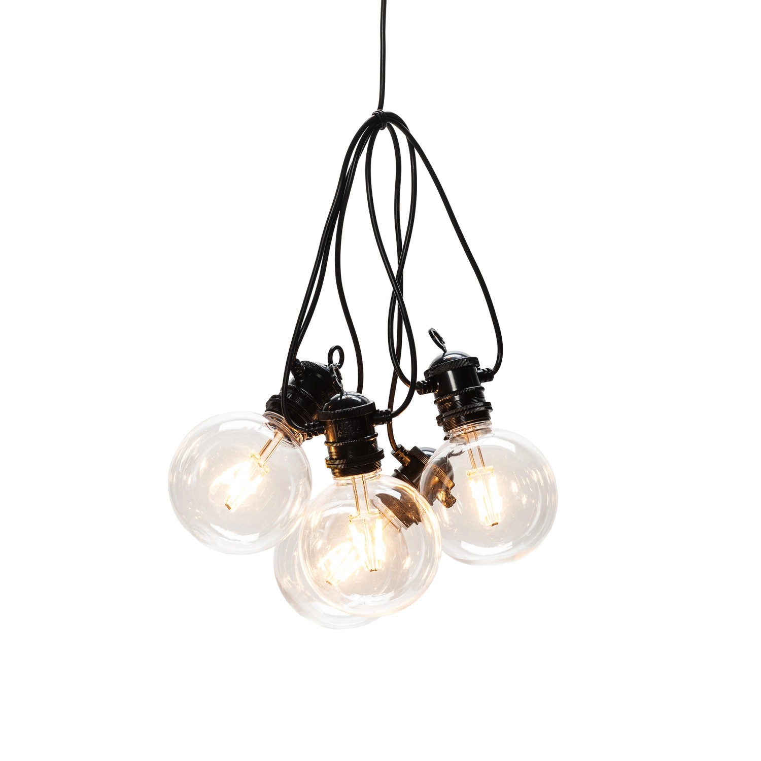 Konstsmide Solar LED-Lichterkette Party Globeform 4,50 m Schwarz günstig online kaufen