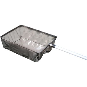 Oase Algen-Teichkescher (17x25cm) mit Aluminiumstiel zur Teichreinigung.